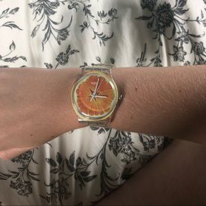 orange swatch watch